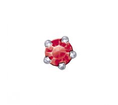 6 paar Estelle II CRW607 schieroorstekers 4.0 mm rose steen staal