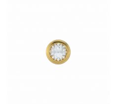 6 paar Studex 139 schietoorstekers 2.0 mm witte steen verguld