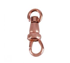 Musqueton 13.0 mm met draaibaar oog 14 karaat geelgoud - rosé gekleurd