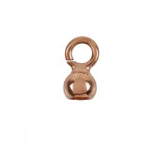 Inlakbal 3.0 mm met klein open oog 14 karaat geelgoud rosé gekleurd