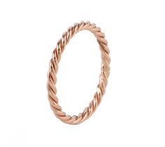Aanschuifring 2.0 mm torsdraad ringmaat 16.0 - 14 karaat roodgoud