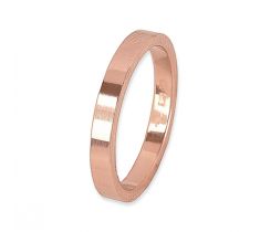 Basisring 2.5 mm vlak/vlak dikte 1.4 mm ringmaat 17.0 - 14 karaat roodgoud