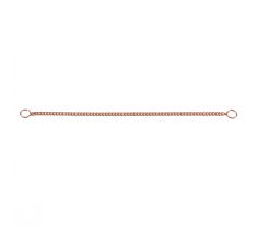Veiligheidskettinkje gourmet collier 6 cm middel 14 karaat rosegoud