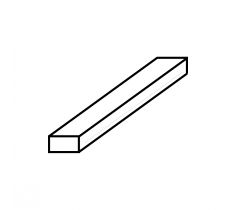 Schenenband rechthoekig 2.5 x 1.0 mm zilver