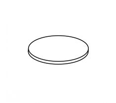 Rondel 45.0 mm dikte 0.8 mm zilver