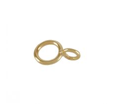 Achtje dwars 6.0 x 4.0 mm  18 karaat geelgoud