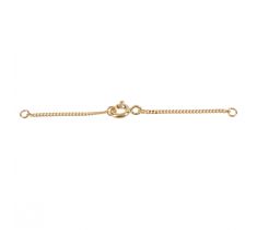 Veiligheidskettinkje gourmet collier 6 cm middel met veerring 18 karaat geelgoud