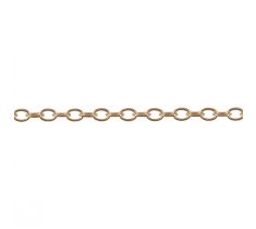 Anker collier rond ongeslepen ovale schakel 3.0 x 0.6 mm 18 karaat geelgoud
