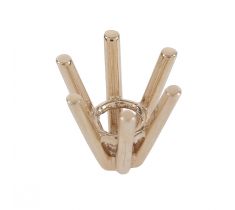 Chaton 6-poot schuin draad 6.8 mm 18 karaat witgoud