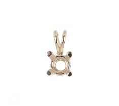 Solitairhanger 5.8 mm 4-poot draadchaton met lusoog 18 karaat witgoud