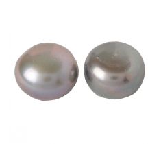 Paar zoetwaterparels 4.5 - 5.0 mm zwart bouton 1-gats