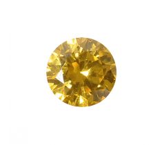 Zirconia 1.75 mm yellow gold rond facet geslepen