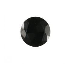 Zirconia 1.75 mm zwart rond facet geslepen