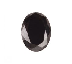 Zirconia 7.0 x 5.0  mm zwart ovaal briljant geslepen