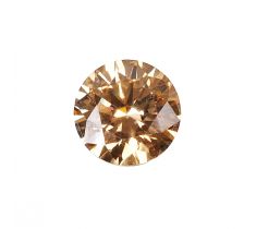 Zirconia 1.0 mm fancy yellow rond briljant geslepen