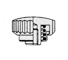 Kroon chroom Ø 3.5 x 0.6 mm korte hals met verende bus