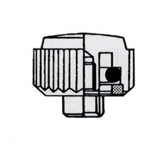 Kroon wit Ø 4.0 x 1.0 x 2.5 mm korte hals met O-ring