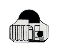 Kroon chroom Ø 3.5 x 0.8 x 2.0 mm met O-ring en zwarte steen