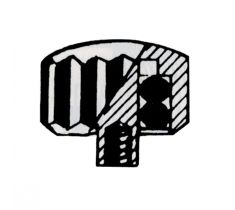 Kroon wit Ø 4.5 x 0.9 x 2.5 mm 20 Bar met dubbele O-ring