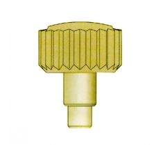 Schroefkroon verguld Ø 4.5 x 0.9 x 2.0 x 2.7 mm