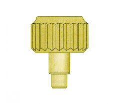 Schroefkroon verguld Ø 5.0 x 0.9 x 2.7 x 2.8 mm