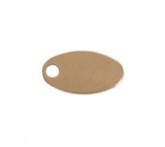 PLAQUE OVALE PERCÉE GOLDFILLED 9,8 X 5,5 MM