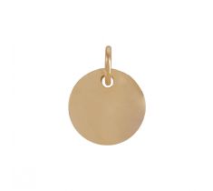 Graveerplaatje 10.0 mm rond met oog 14 karaat geelgoud