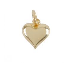 Hanger 7.7 x 8.4 mm hart met oog 14 karaat geelgoud