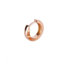 Klapoorring 12.8 x 3.0 mm bol glad 14 karaat roodgoud