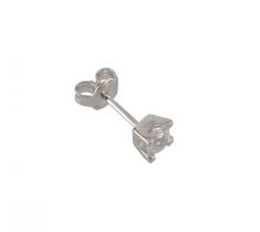 ZILV OORSTEKER M.ZIRCONIA 4 MM