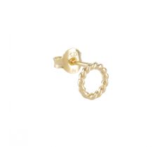 Oorsteker fantasie rond 7.0 mm met torsdraad 1.4 mm zilver verguld