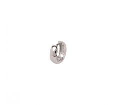 Klapoorring 13.0 x 4.0 mm bol glad zilver gerhodineerd