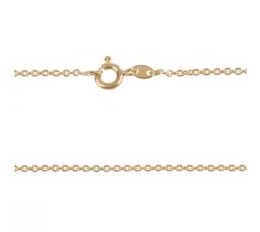 Anker collier rond ongeslepen 1.5 mm lengte 60.0 cm zilver verguld