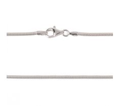 Slangen collier 1.6 mm lengte 50.0 cm zilver