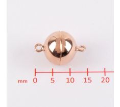 FER. MAGNETIQUE BOULE OR ROUGE 14 CT. 10,0 MM