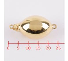 Olijfslot 12.0 x 17.0 mm glad 14 karaat geelgoud