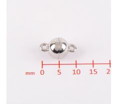 Magneetslot 6.0 mm bol glad (gold plus) 18 karaat witgoud
