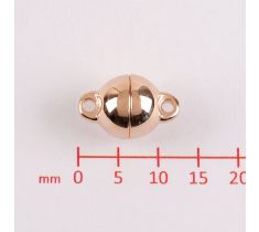 ZILV/ROSE MAGNEET BAL 8 MM GLAD