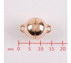 ZILV/ROSE MAGNEET BAL 10 MM GLAD