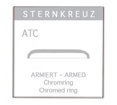 ATC KUNSTSTOF GLAS CHROOM Ø148