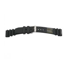 Horlogeband Bear aanzet 20.0 mm band  zwart polyurethaan