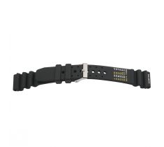 Horlogeband Bear aanzet band 24.0 mm zwart polyurethaan