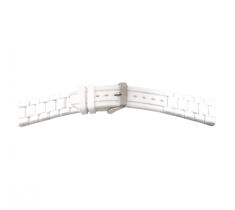 Horlogeband Bear aanzet 20.0 mm band 20.0 - 18.0 mm wit polyurethaan