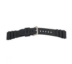 Horlogeband Bear aanzet band 25.0 - 18.0 mm zwart polyurethaan