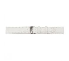Horlogeband Bologna 16.0 mm wit croco print met stalen gesp