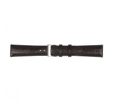 Horlogeband Todi 21.0 mm zwart bewerkte uitvoering gestikt easy clic met stalen gesp