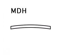 Glas mineraal HDW Ø 230 gewelfd dikte 2.0 mm