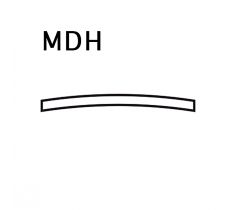 Glas mineraal HDW Ø 308 gewelfd dikte 2.0 mm