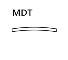 Glas mineraal MDT Ø 200 gewelfd dikte 0.7 - 0.9 mm