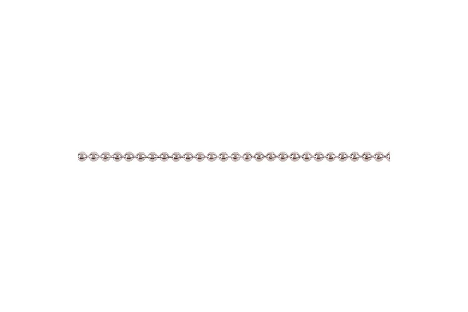 Chaine billes or blanc 14 carats 1.5 mm